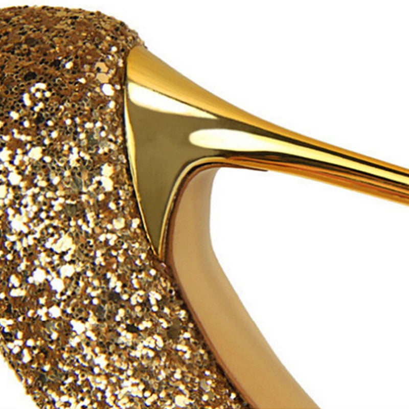 New Cinderella Shoes Bling Sequined Cloth