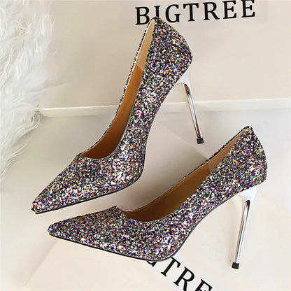 New Cinderella Shoes Bling Sequined Cloth