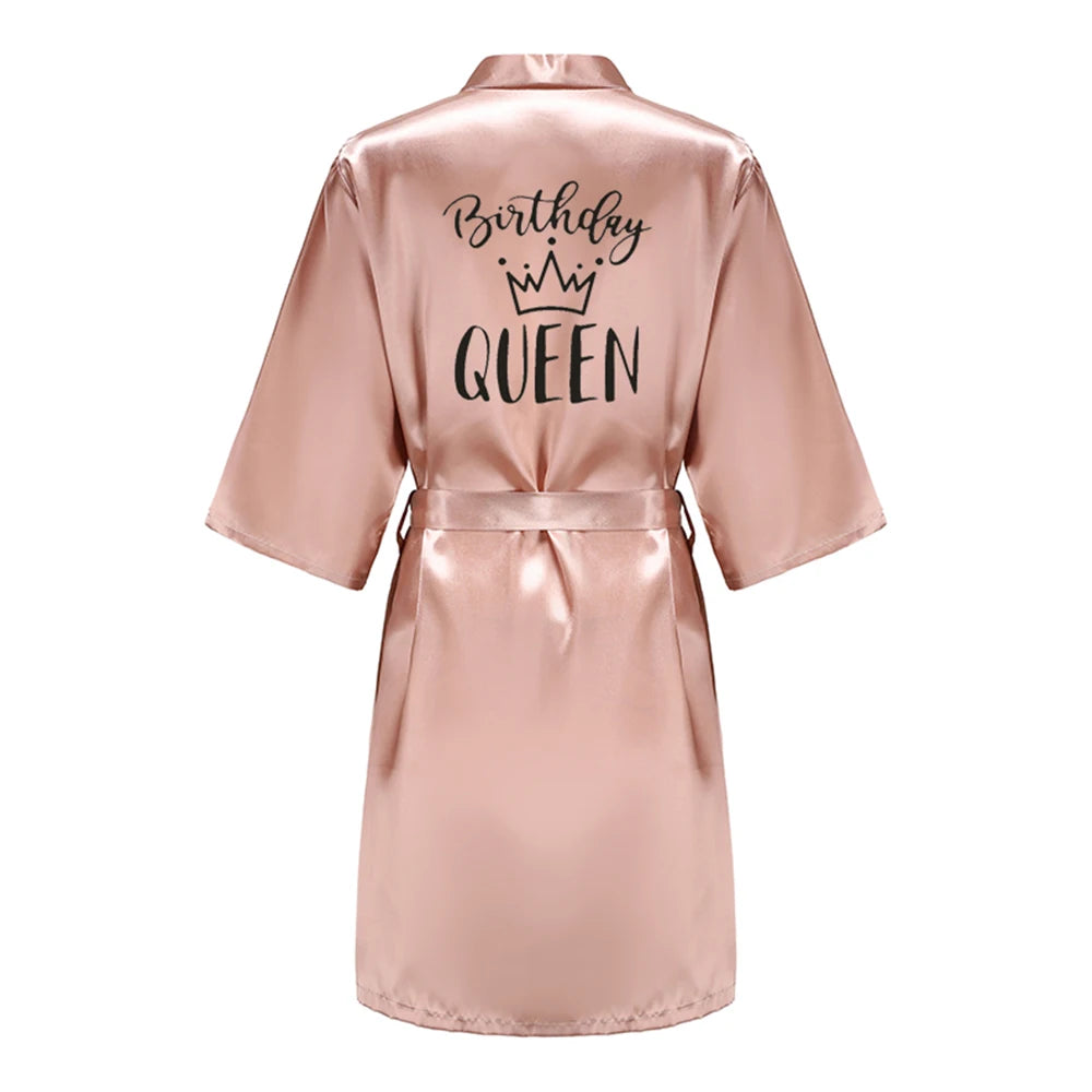 Satin Party Robe Kimono