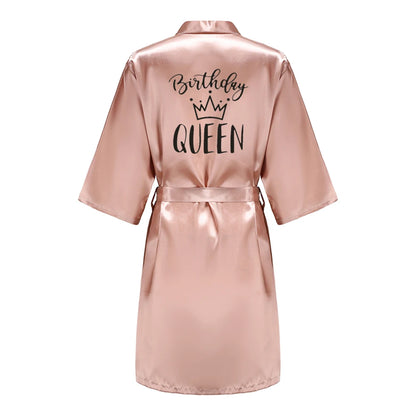 Satin Party Robe Kimono