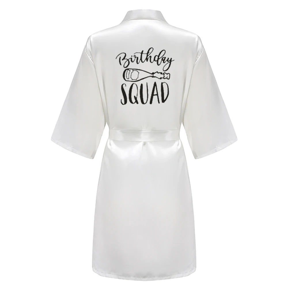 Satin Party Robe Kimono