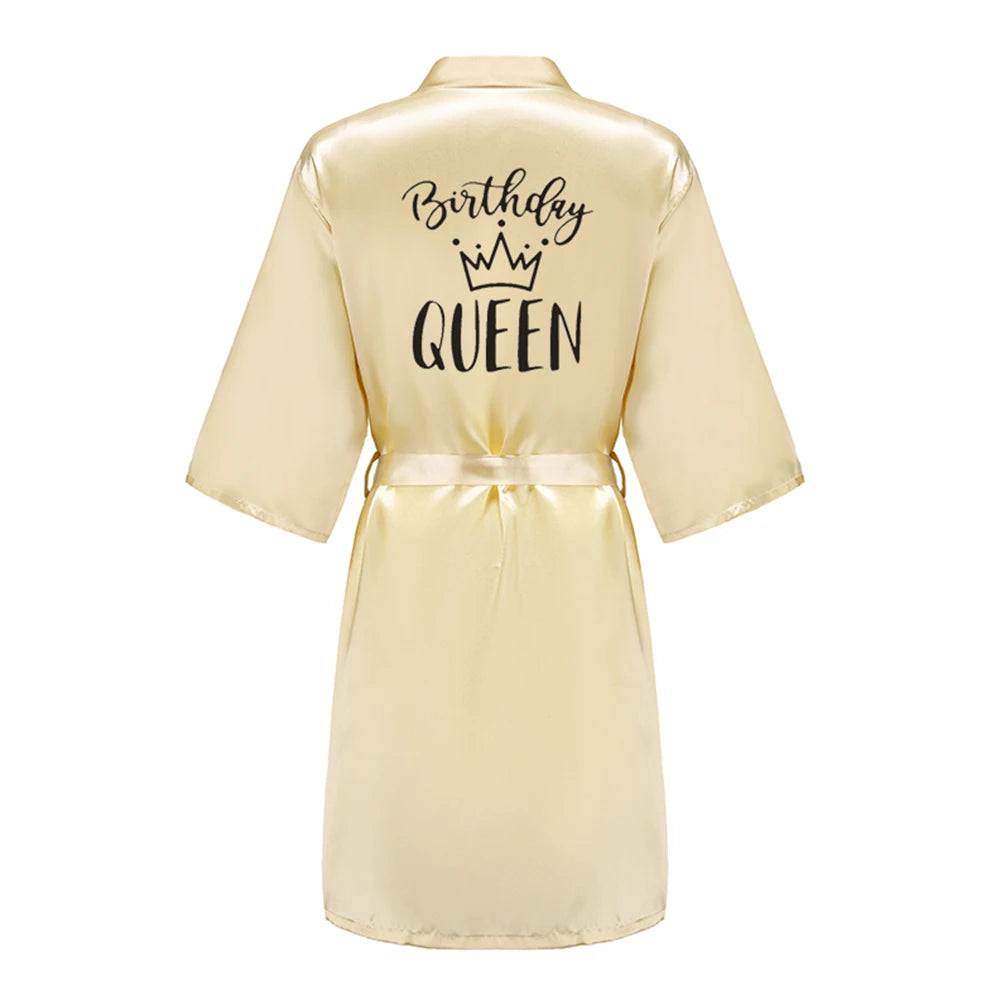 Satin Party Robe Kimono