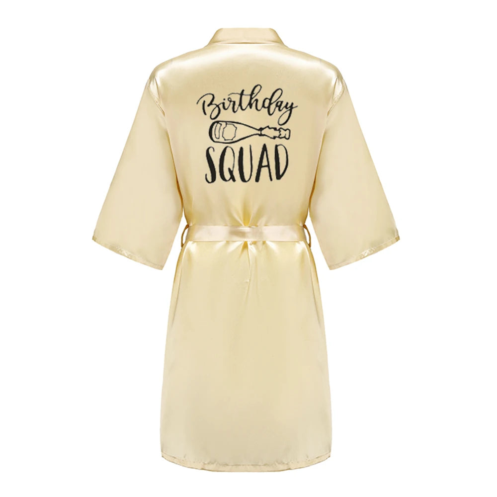 Satin Party Robe Kimono