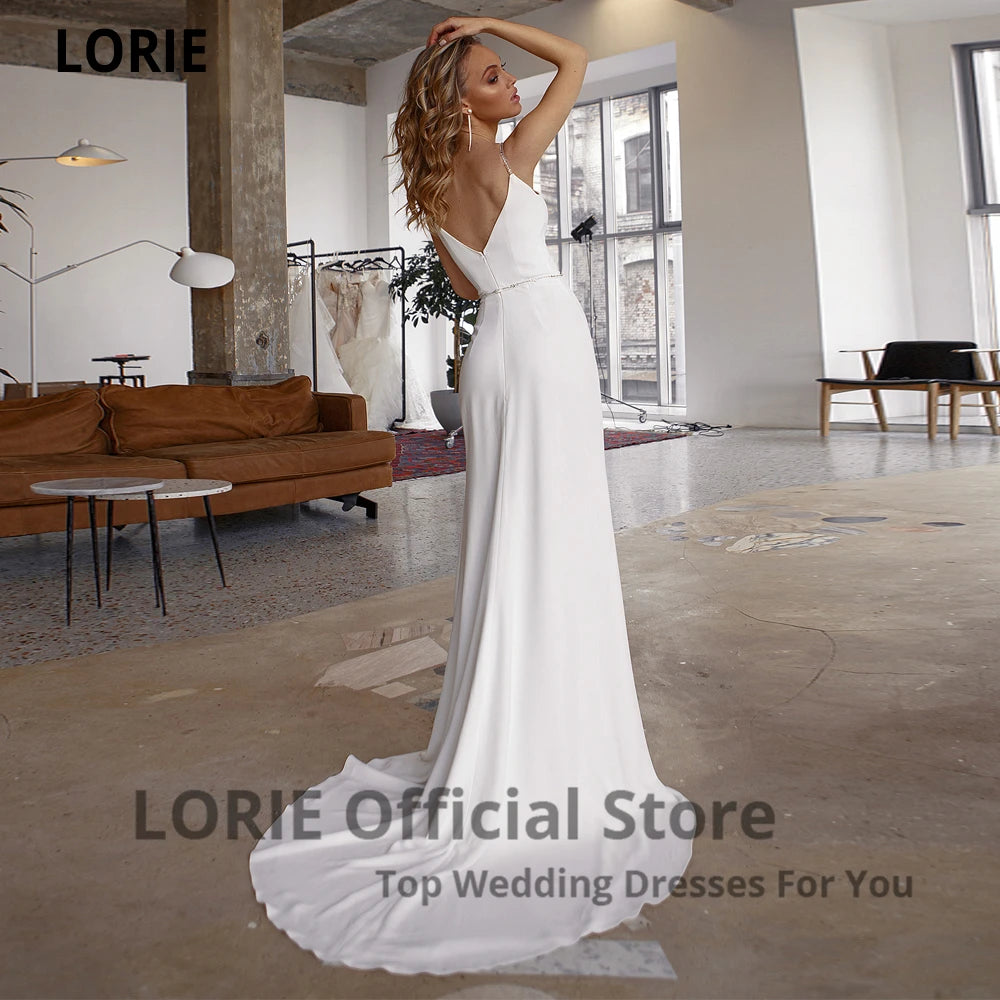 LORIE White Mermaid Wedding Dresses Soft