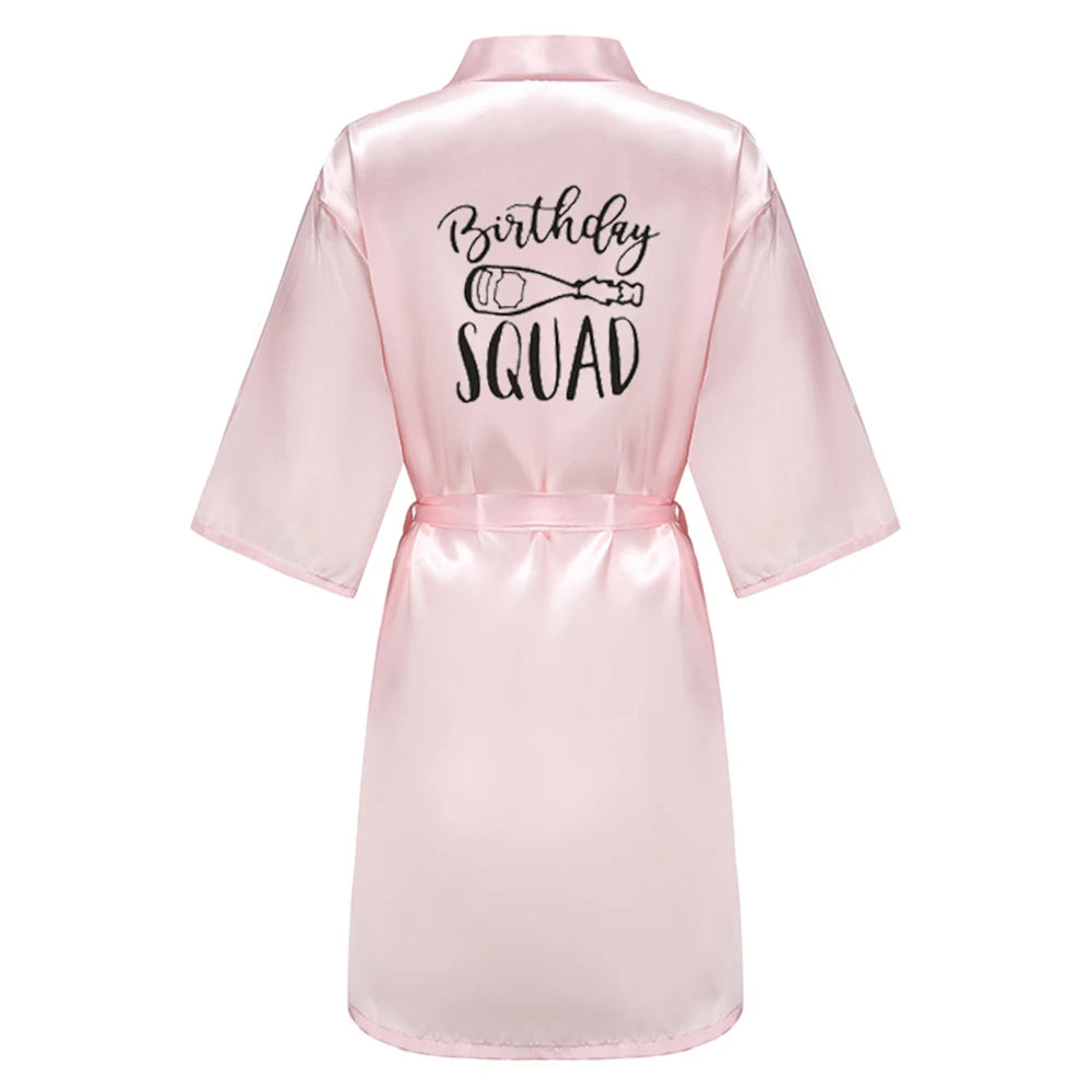 Satin Party Robe Kimono