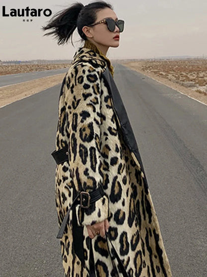 Lautaro Long Leopard Print Warm Fluffy