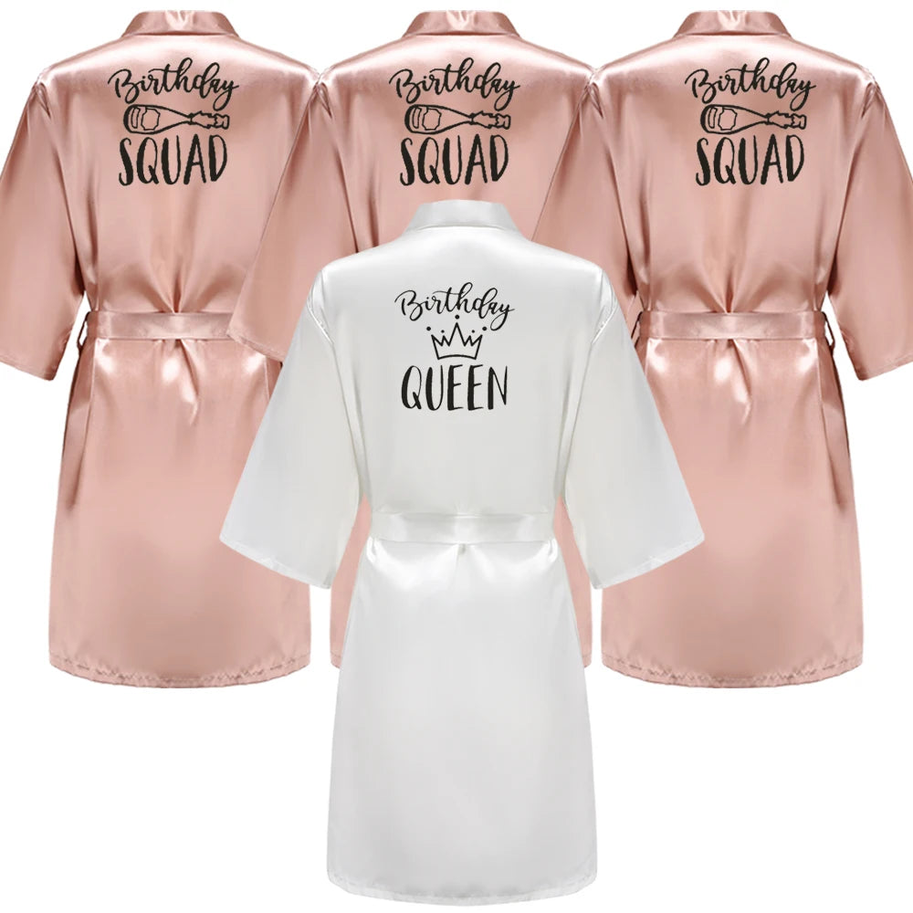 Satin Party Robe Kimono