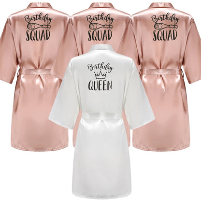 Satin Party Robe Kimono