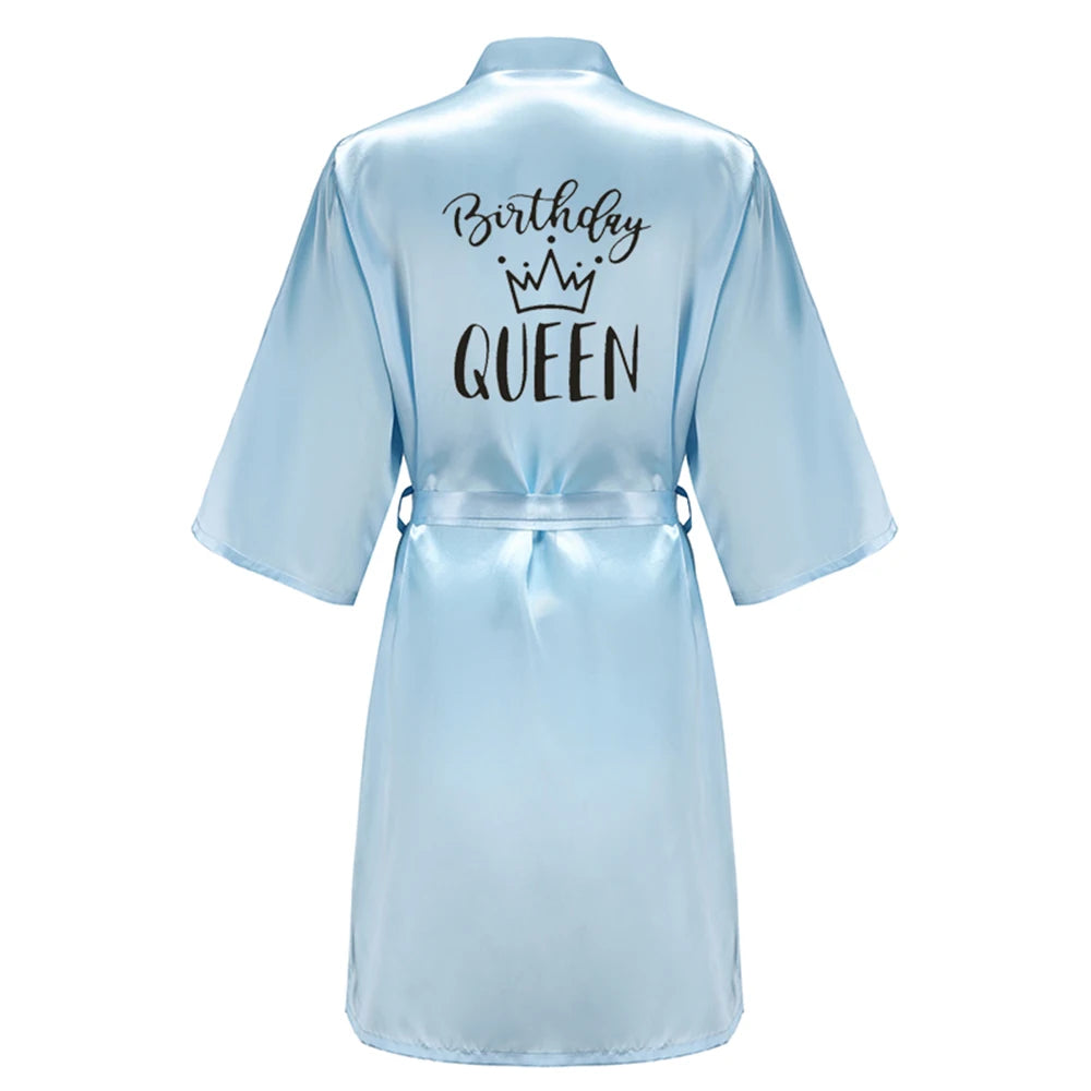 Satin Party Robe Kimono