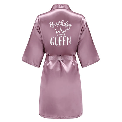 Satin Party Robe Kimono