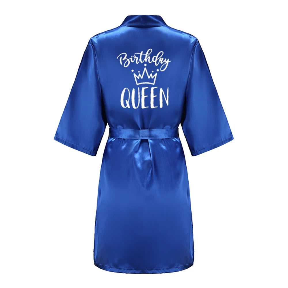 Satin Party Robe Kimono