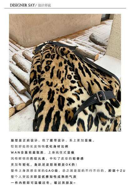 Lautaro Long Leopard Print Warm Fluffy