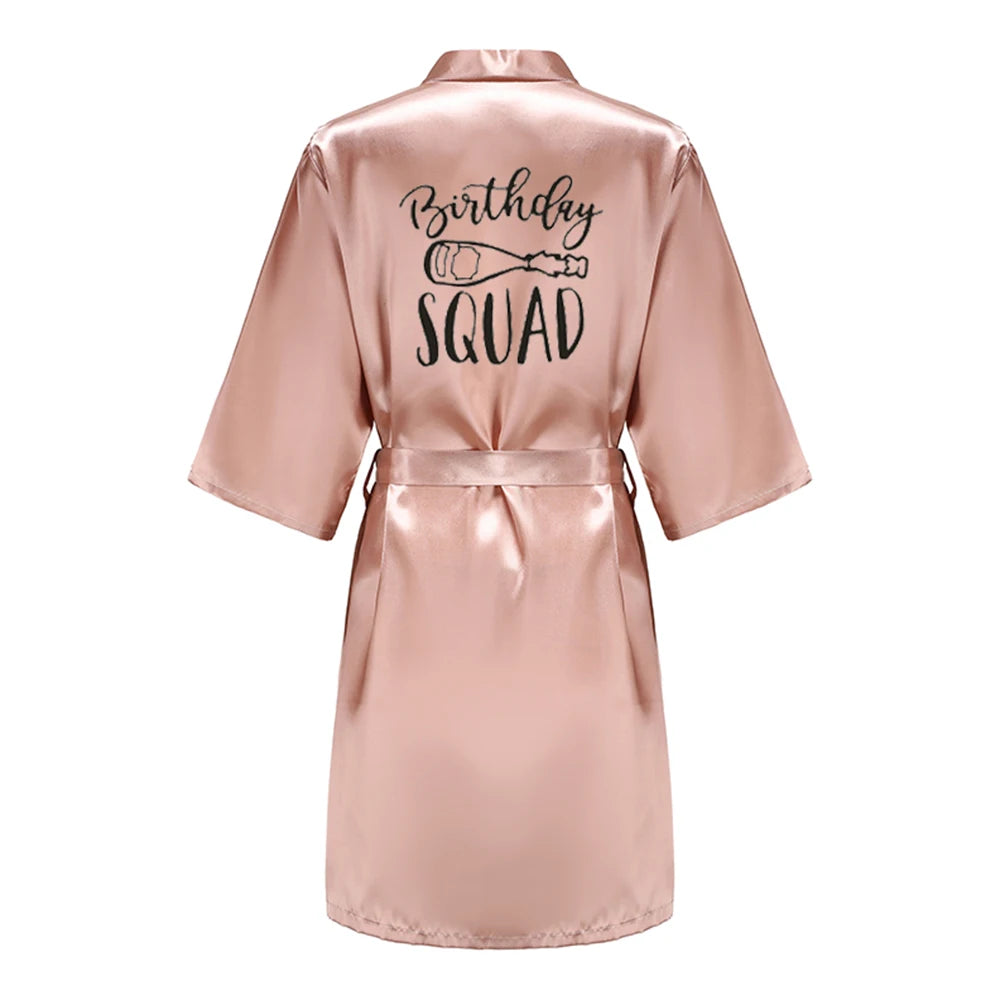 Satin Party Robe Kimono