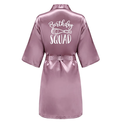 Satin Party Robe Kimono