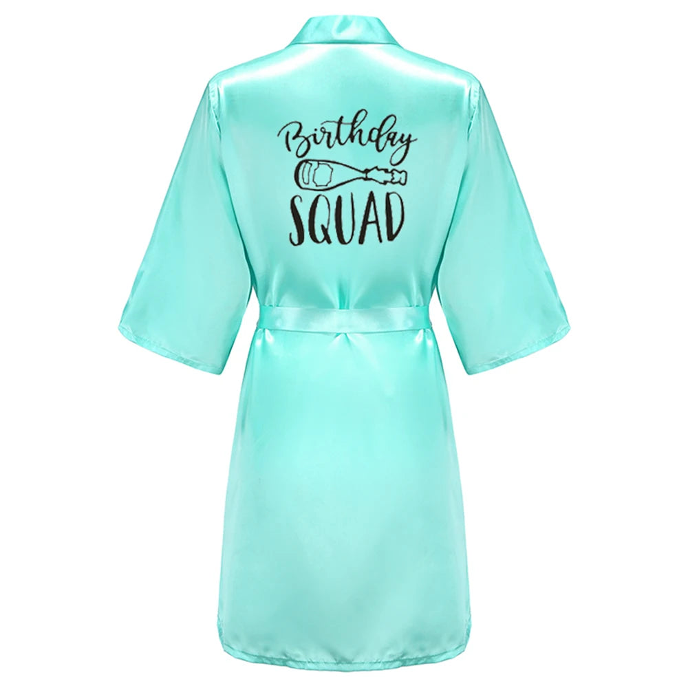 Satin Party Robe Kimono