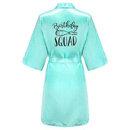 Satin Party Robe Kimono