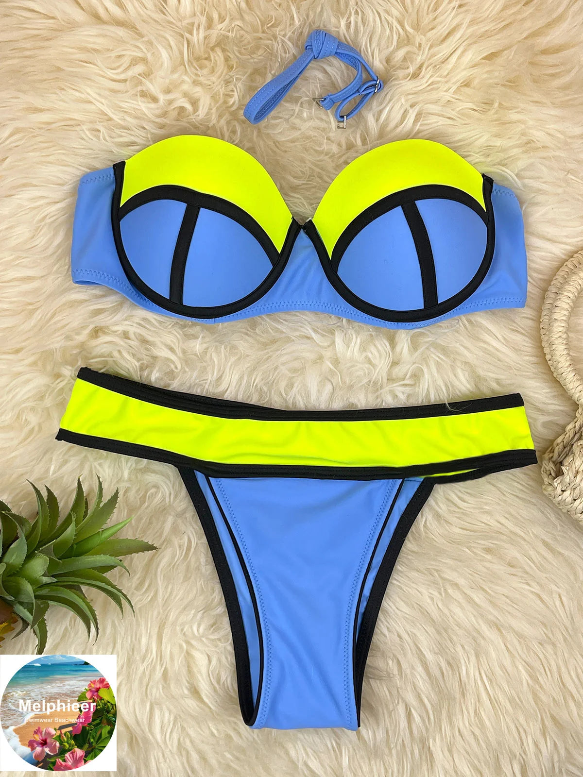 Bandeau Bikini Swimsuit Two-Piece Bathing Suit