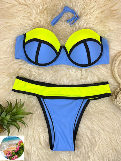 Bandeau Bikini Swimsuit Two-Piece Bathing Suit