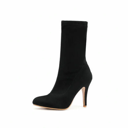Sock Short Boots Mid-Calf Thin High