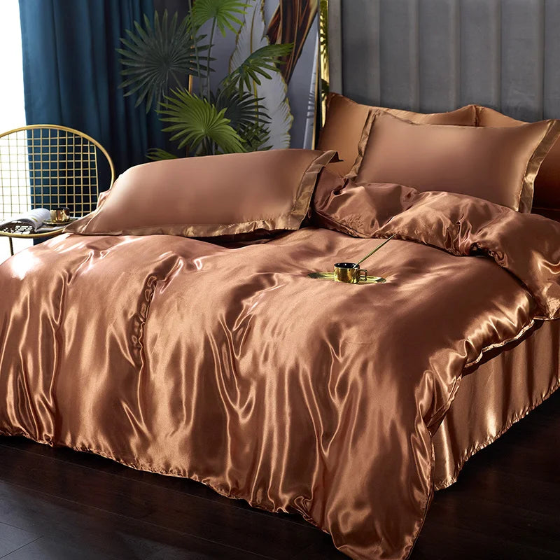 Luxury Mulberry Silk Solid Bedding Set