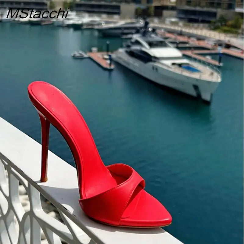 Super-high Heel Slippers Shoes Peep Toe