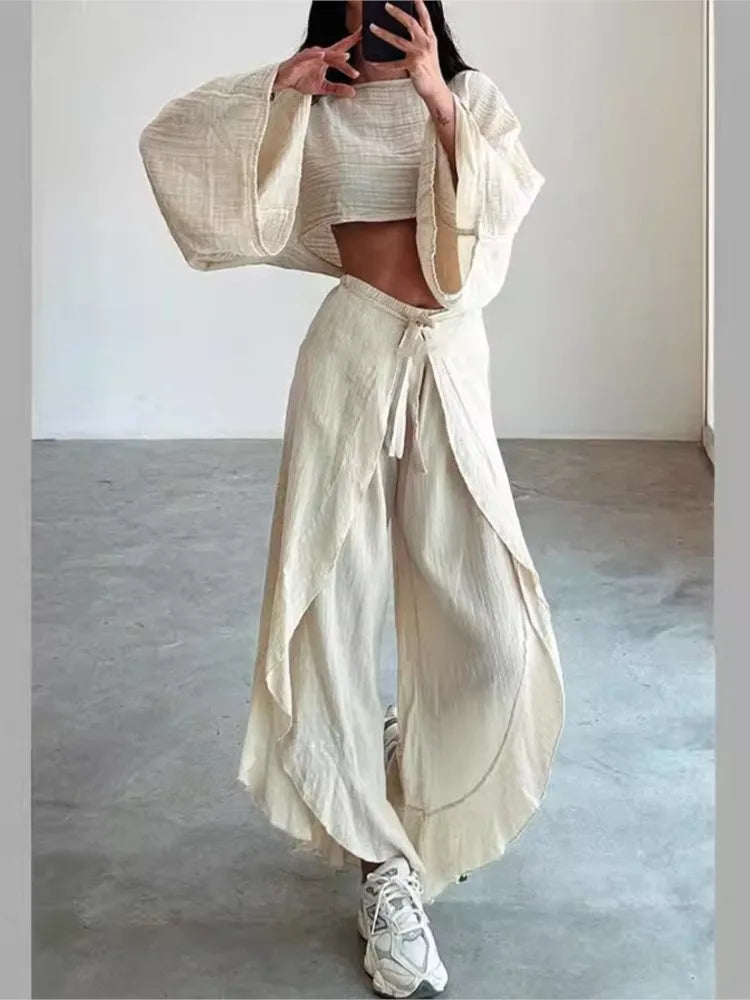 Solid Loose Sets Outfits Long Sleeve