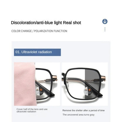 Photochromic Anti Radiation Glasses Metal Eyeglass Men