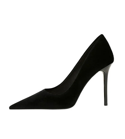 BIGTREE Shoes High Heels Shoes Suede