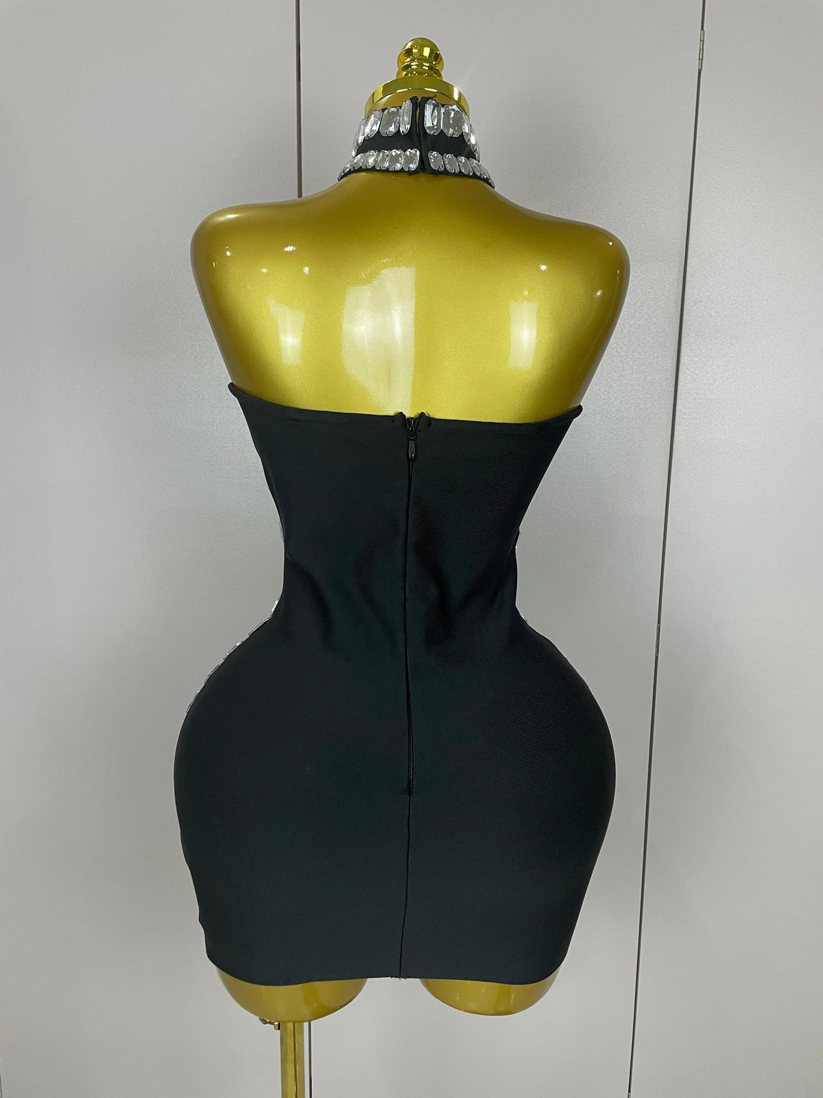 Sparkly Rhinestones Bodycon Strapless Mini Bandage