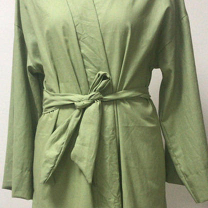 Long Sleeve V Neck Mini Dress