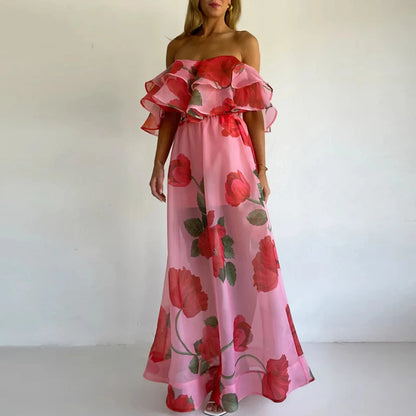 Off-Shoulder Crop Top & Maxi Skirt Set