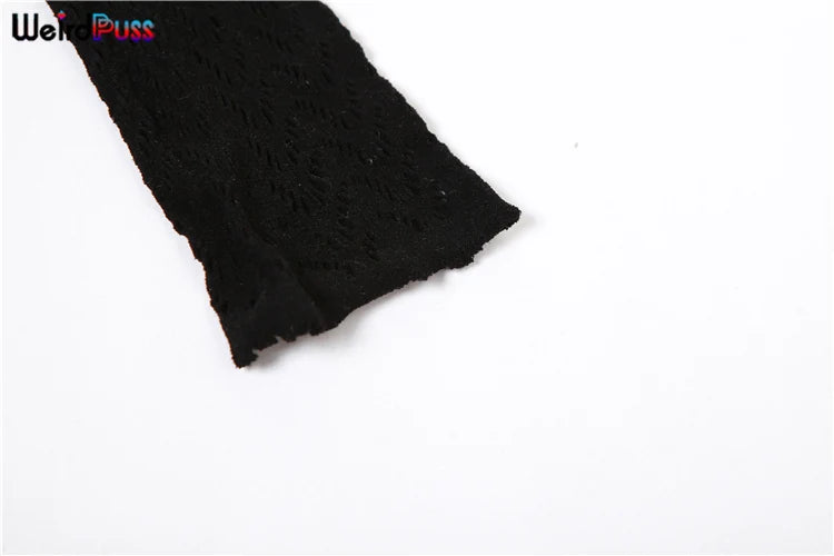 Weird Puss See Through Women Jumpsuits Long Sleeve Hollow Out Hot Girls Sexy Nightclub Dance Party Body-Shaping Coquette Outfits