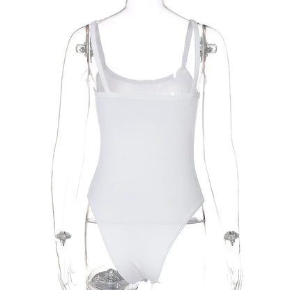 Sleeveless Sheer Strappy Bodysuit