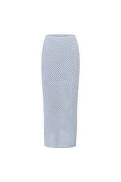 2PC Set Crop Top Camis High Waist Bustle Skirt Bottom Beach Knit Dress Sexy Halter Top Women Holiday Casual 2 Pieces Set  A3110