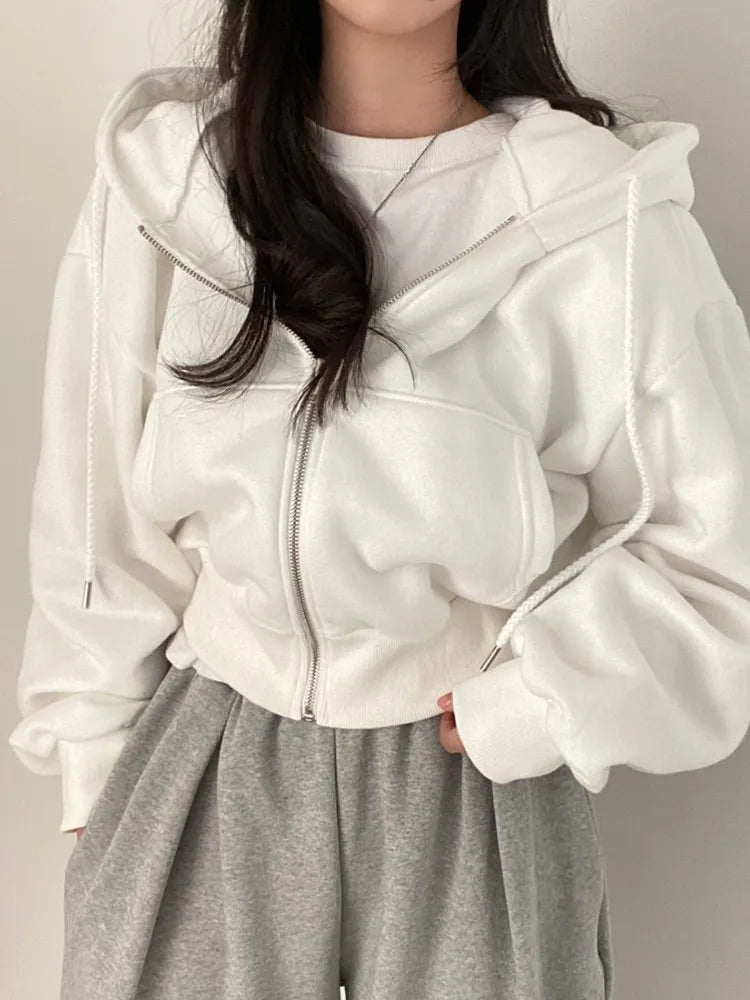 6colors Korean Hoodie Coats Short Warm