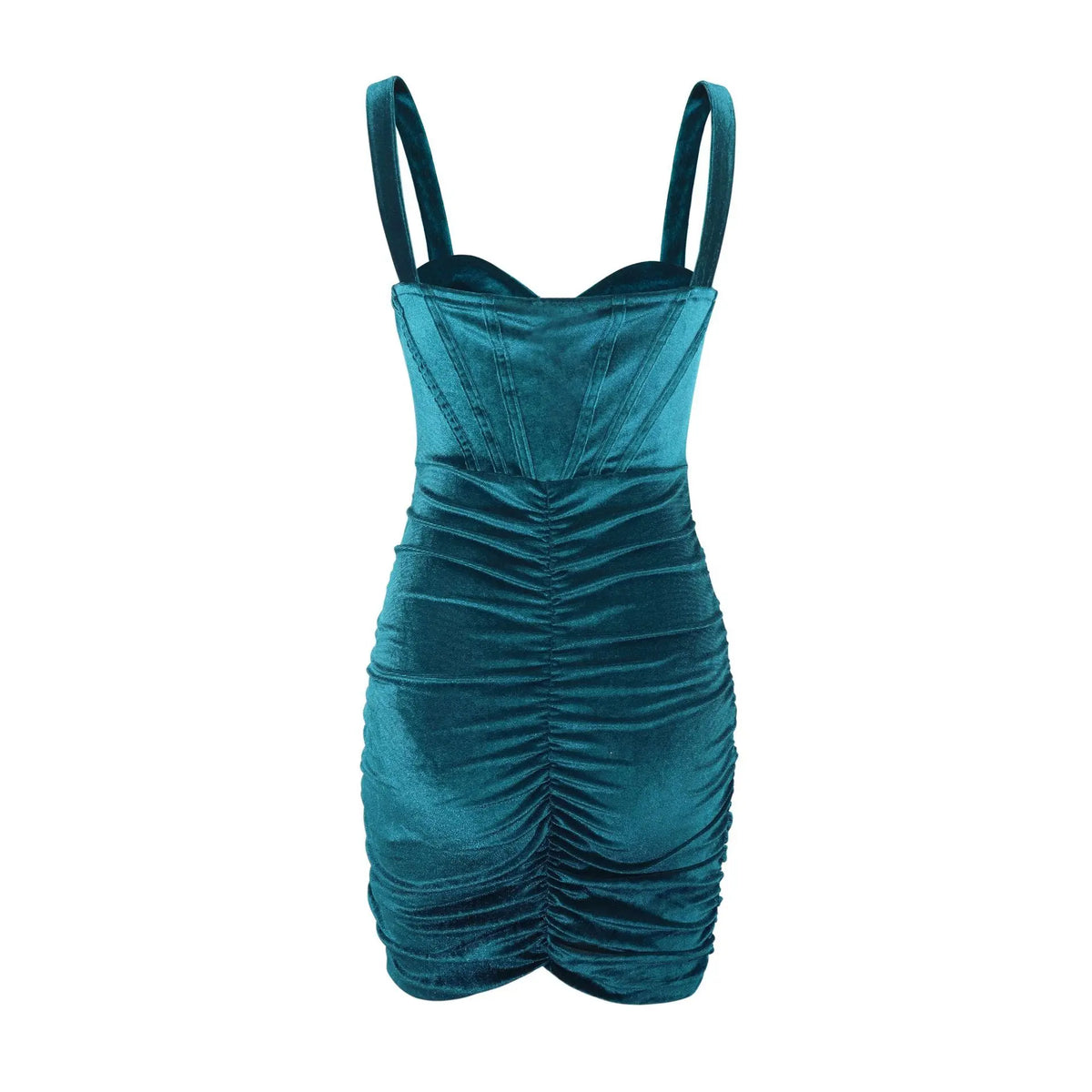 Velvet Corset-Style Suspender Mini Dress