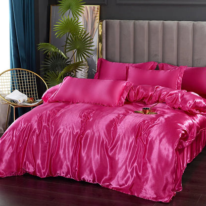 Luxury Mulberry Silk Solid Bedding Set