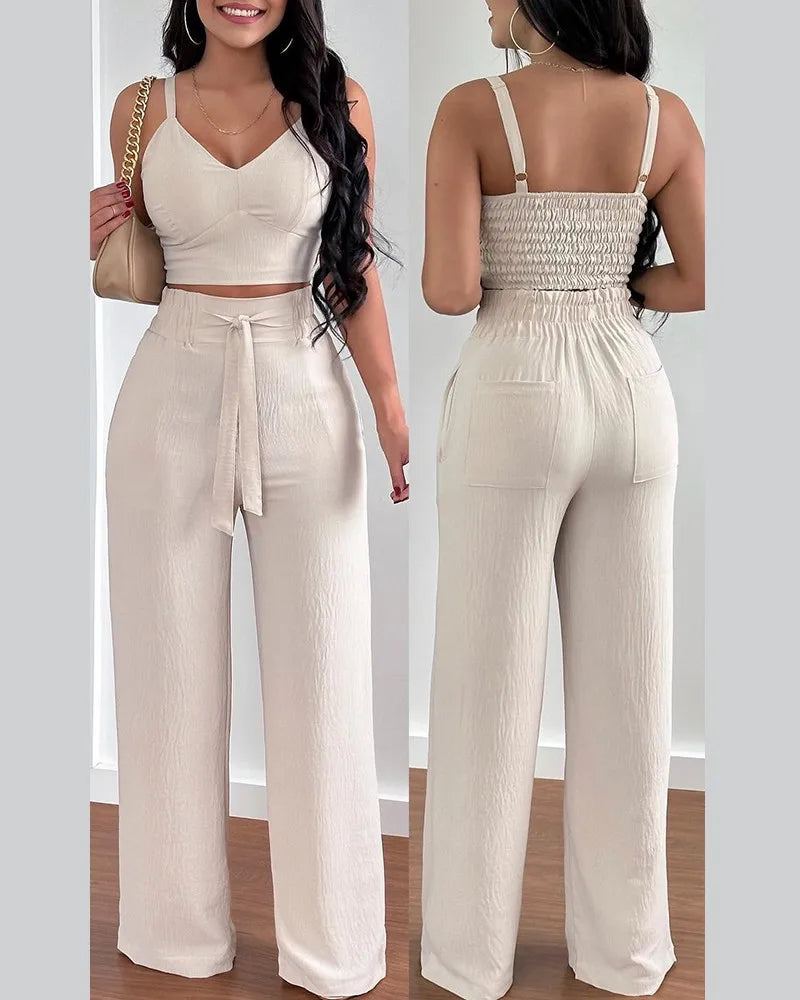 Print Halter V-Neck Backless Tank Suit