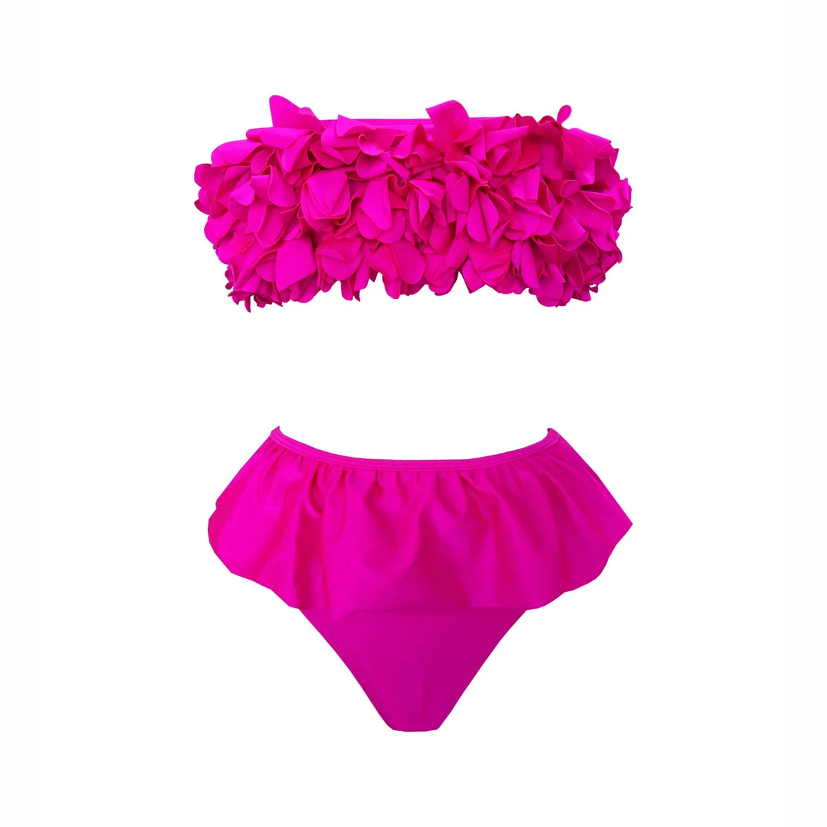 Off-Shoulder Ruffle Push-Up Swimsuit