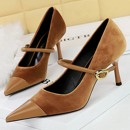 BIGTREE Shoes New Buckle Design Pumps