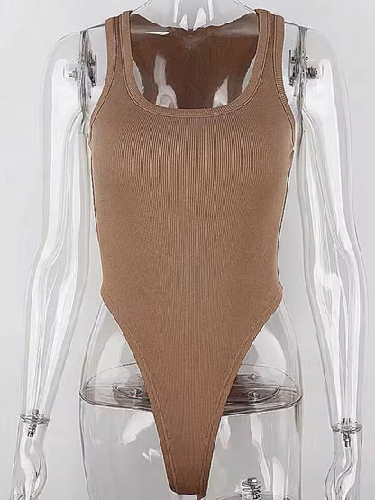 Off-Shoulder Halter Knit Bodysuit