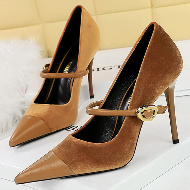 BIGTREE Shoes New Buckle Design Pumps