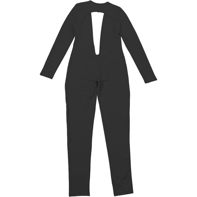 STYLISH LADY Cut Out Jumpsuits 2025 Autumn Women Long Sleeve V Neck Backless Bodycon Sexy Club Party Rompers Jumpsuits