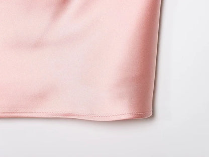 Satin Backless Halter Camisole Top