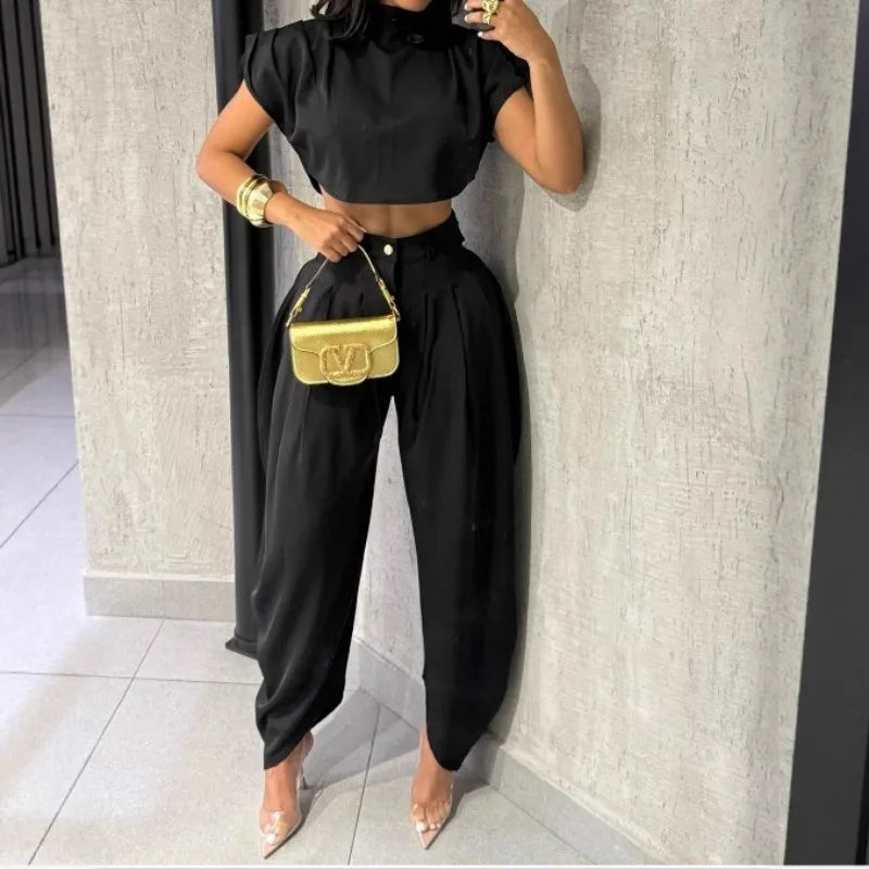 Y2k Streetwear 2-piece Set Outfit Cropped