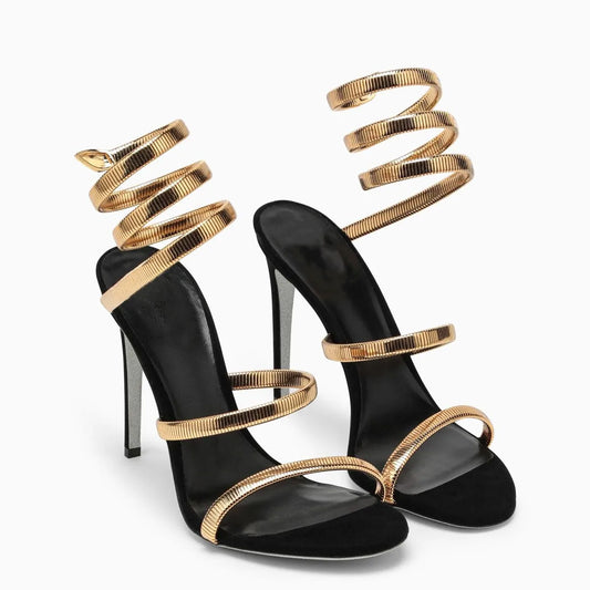Star style Narrow band Coiled-strap Sandals