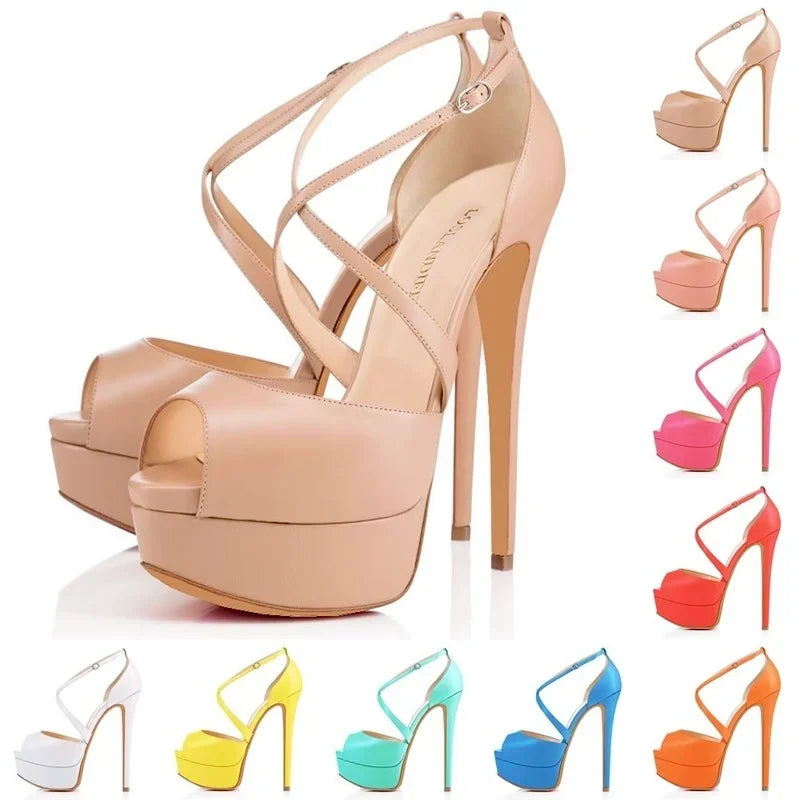 LOSLANDIFEN Pumps Nightclub Sandal Ultra Bride