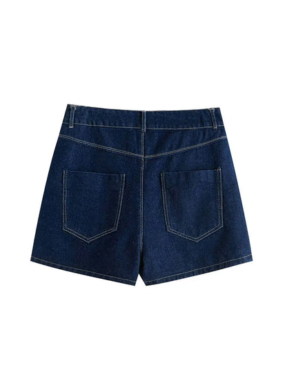 Denim Shirt & Mini Skirt Set
