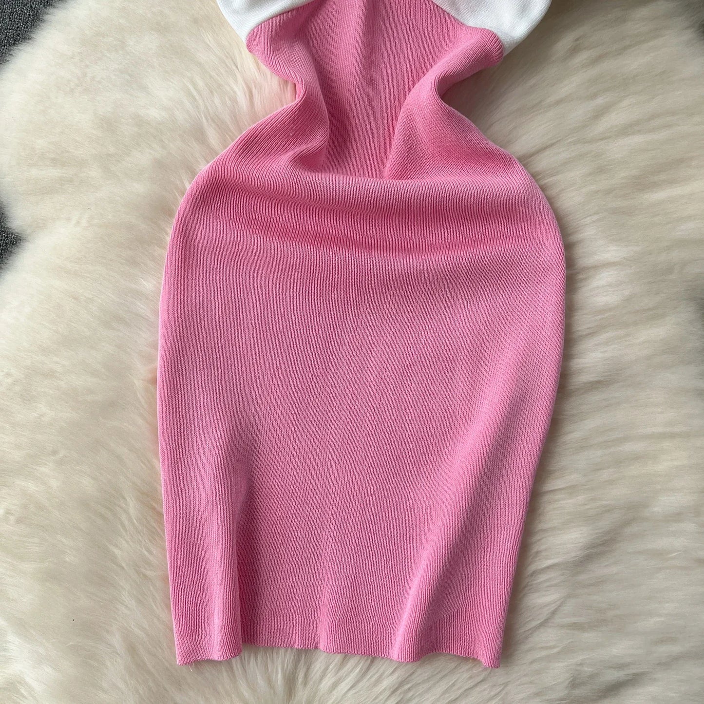 Patchwork Chic Sexy Wrap Hips Mini Dress Women Y2K Elastic Knitted Bodycon Summer Dress Streetwear Ladies Outfits Sundress