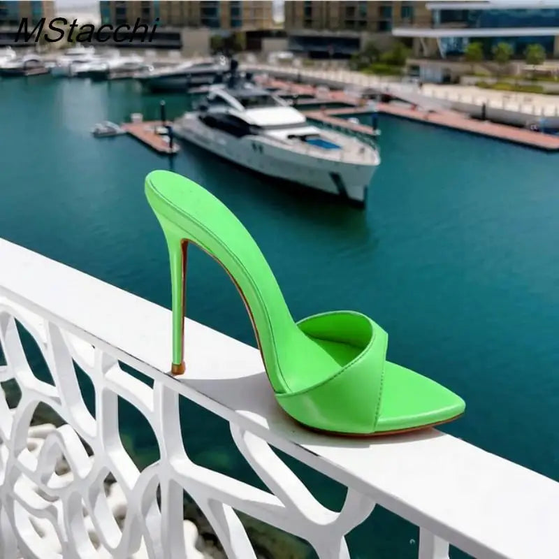 Super-high Heel Slippers Shoes Peep Toe